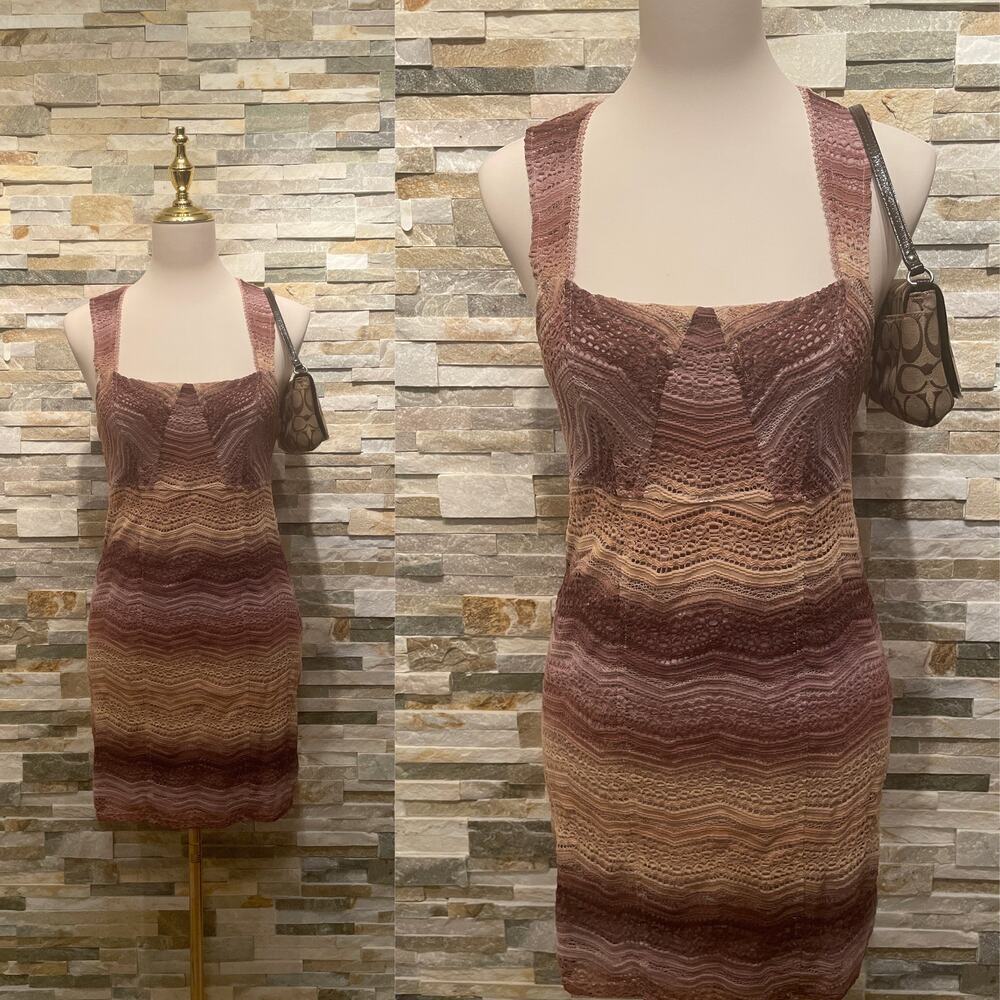 Free People 8 Crochet Ombre Dress | Open Back, Worn on TV Show Bunheads